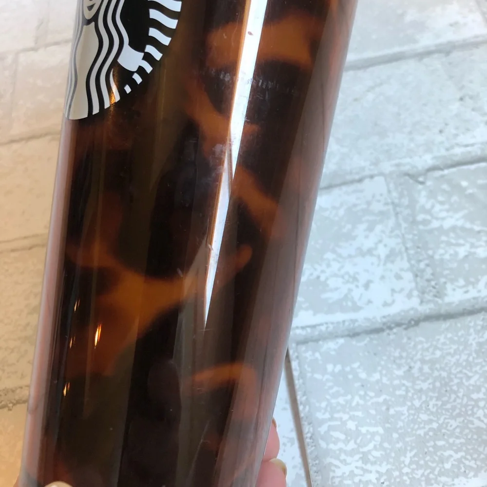 Starbucks Tortoise Shell Mocha Swirl Venti 24oz Tumbler Cold Cup Rare 2019 Base